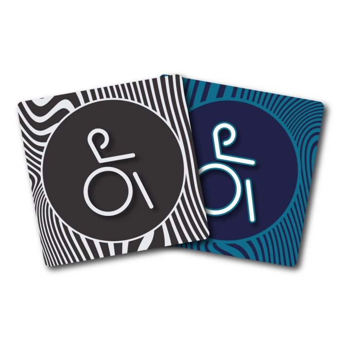 Plaques de porte 90x90mm - Toilettes Handicapés - Design - Novap