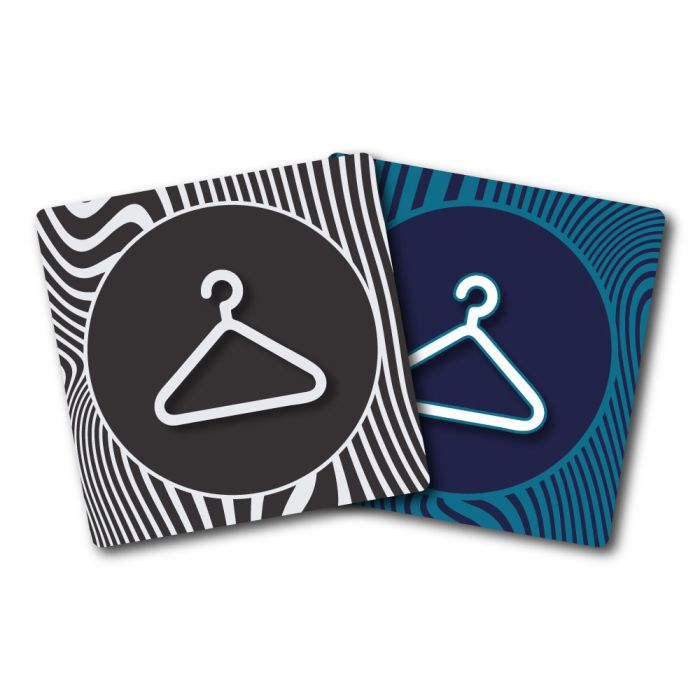 Plaques de porte 90x90mm - Vestiaires - Design - Novap