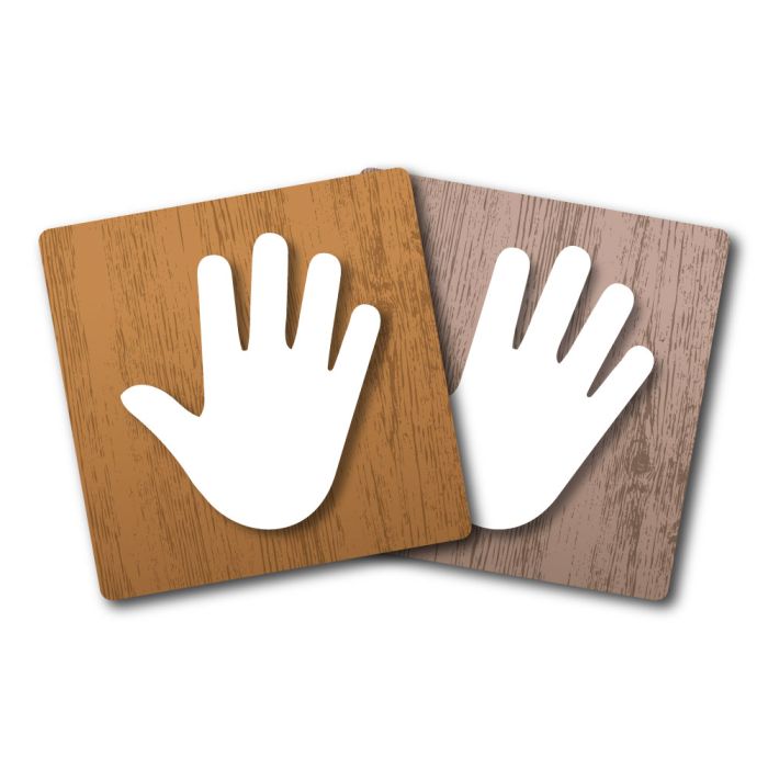 Plaques de porte 90x90mm - Privé - Wood - Novap