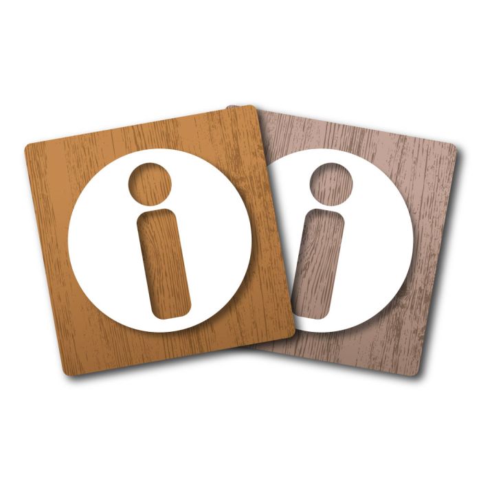 Plaques de porte 90x90mm - Information - Wood - Novap