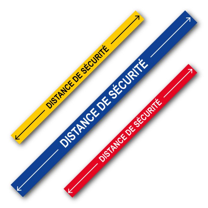 Bande Distance de sécurité - spécial sol - 1000 x 70mm - Novap