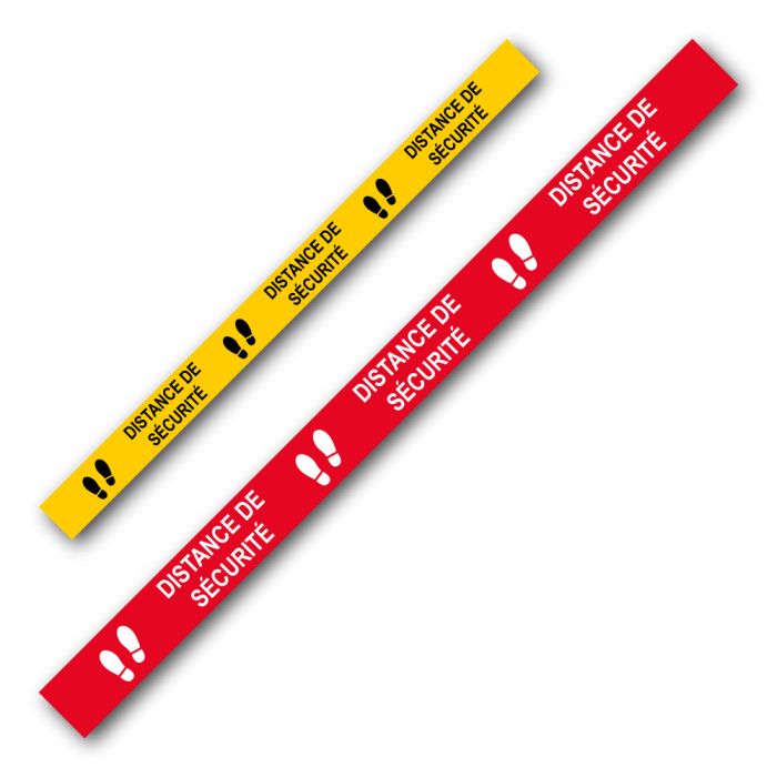 Bande Distance de sécurité - Pas - spécial sol - 1000 x 70mm - Novap