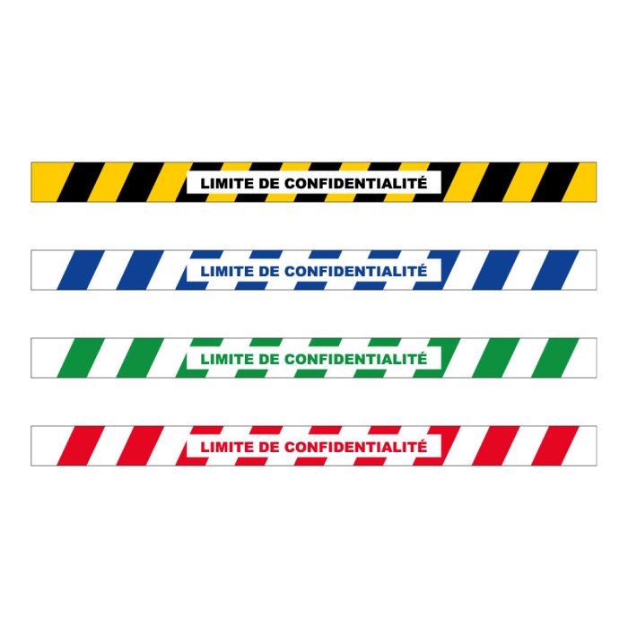 Bande limite de confidentialité pour le sol - 1000 x 70mm - Novap