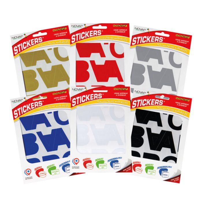 Lettres autocollantes 50mm - NOVADHESIFS - Novap
