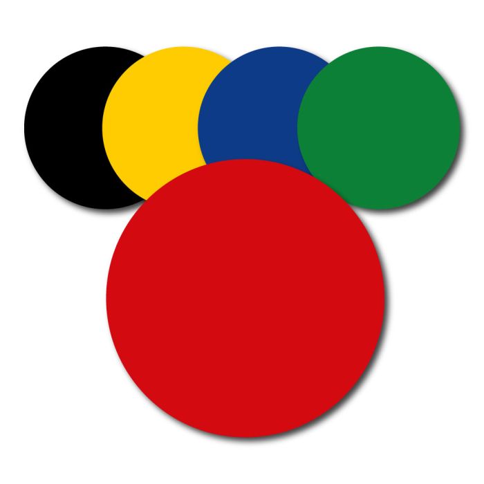 Lot de 10 adhésifs spécial marquage au sol - Rond Ø 150mm - Novap