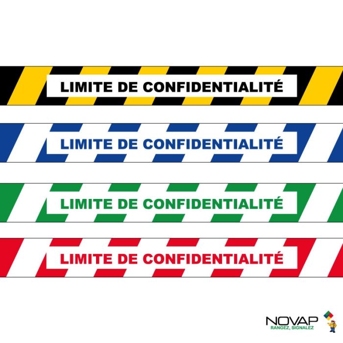 Bande limite de confidentialité pour le sol - 1000 x 70mm - Novap