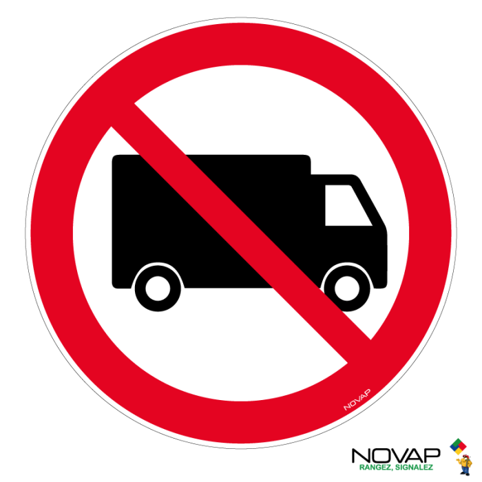 Panneau Interdit aux poids lourds - Novap