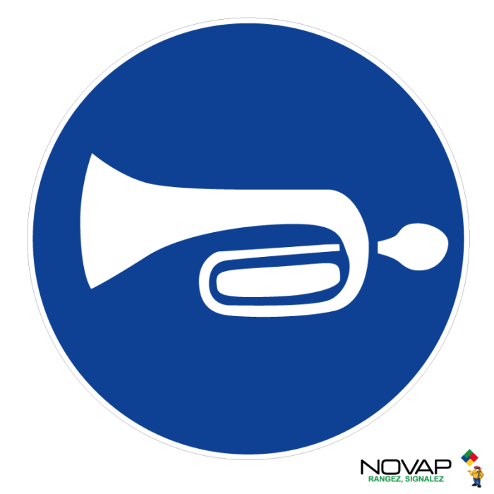 Panneau Obligation d'utiliser un avertisseur sonore - Novap