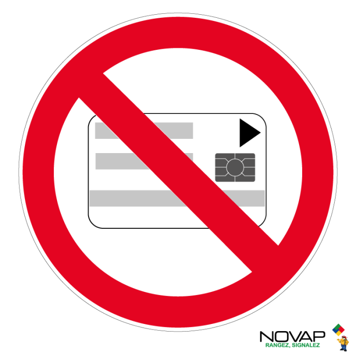 Panneau Carte magnétique interdite - Novap