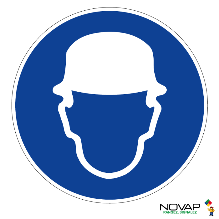 Panneau Obligation de porter un casque - Novap