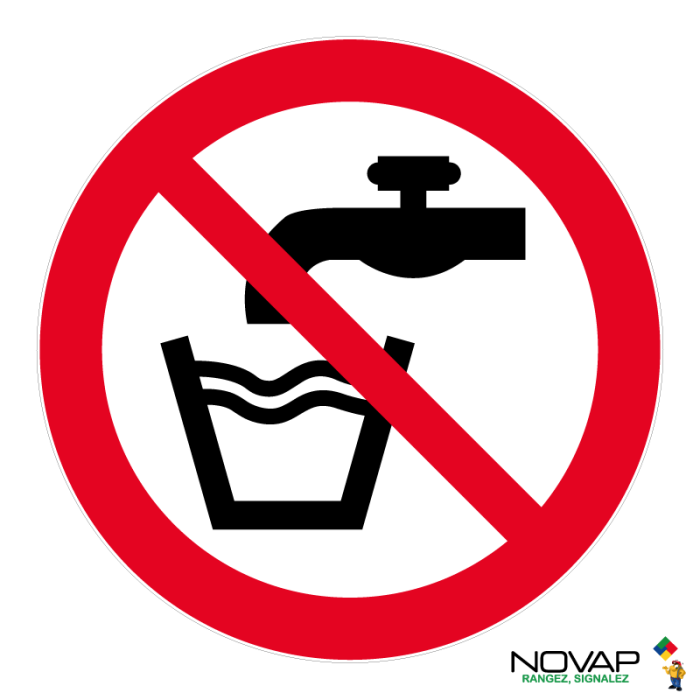 Panneau Eau non potable - Novap