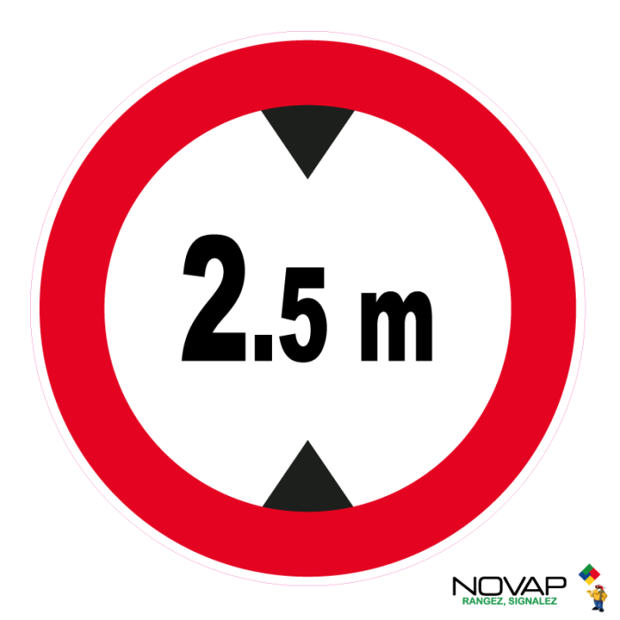 Panneau Hauteur limitée à 2 5m - Novap
