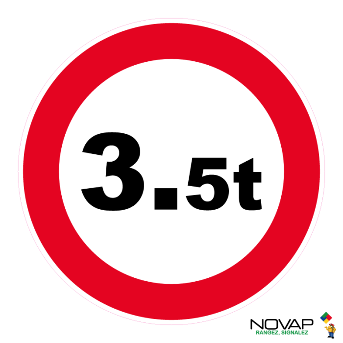 Panneau Interdit aux 3 5 T - Novap
