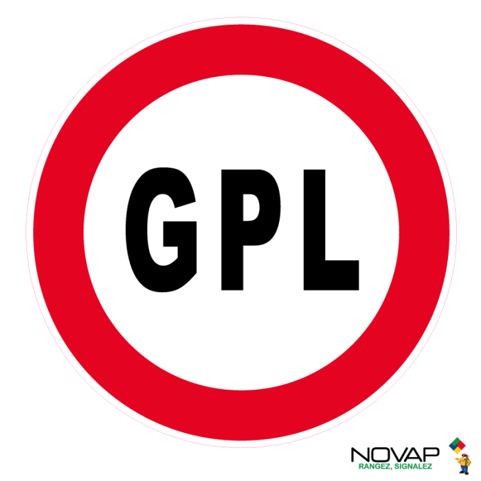 Panneau Interdit aux GPL - Novap