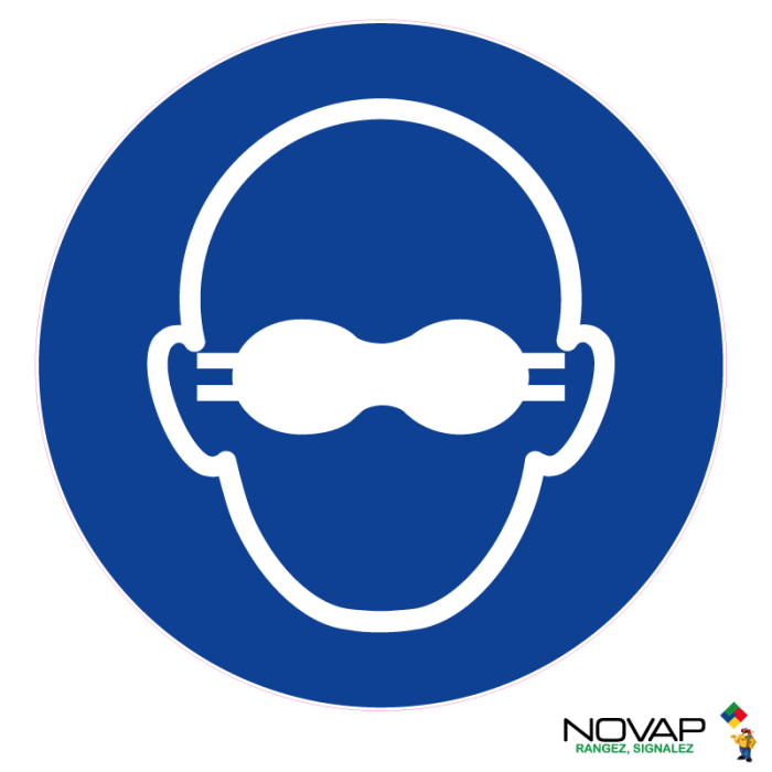 Panneau Lunettes de protection opaques obligatoire - Novap