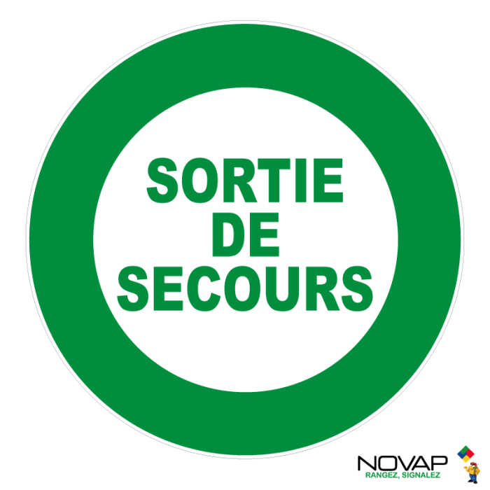 Panneau Sortie de secours - Novap