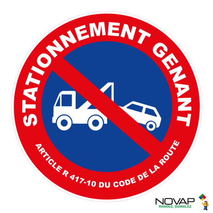 Panneau Stationnement genant - Novap