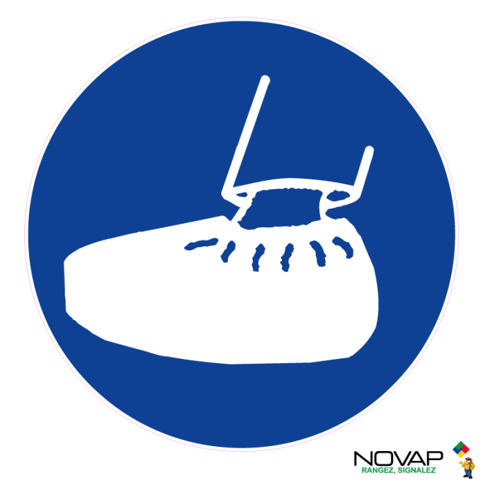 Panneau Obligation de porter des sur-chaussures - Novap