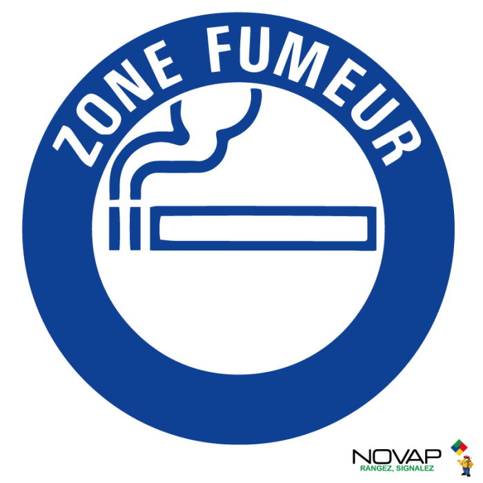 Panneau Zone fumeur - Novap