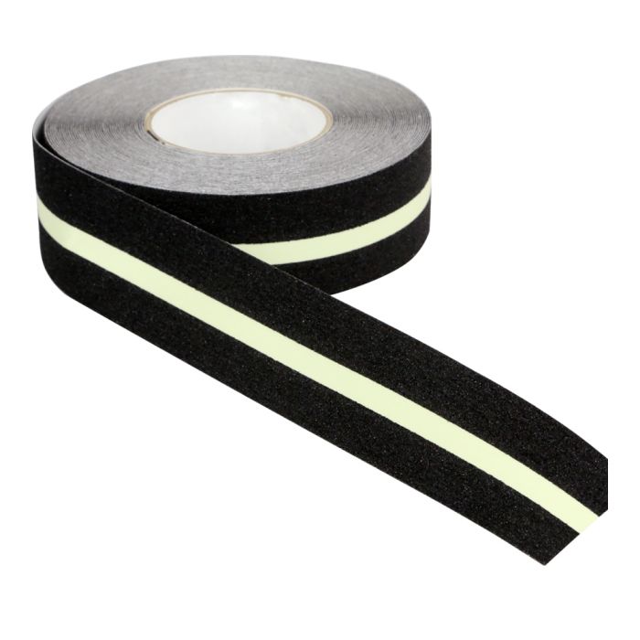 Ruban antidérapant 50mm noir/phosphorescent - Novap