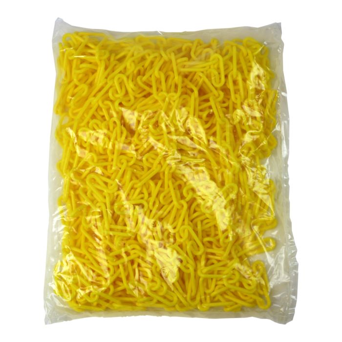 Sac de 25m de chaîne plastique - signal - Jaune - Novap