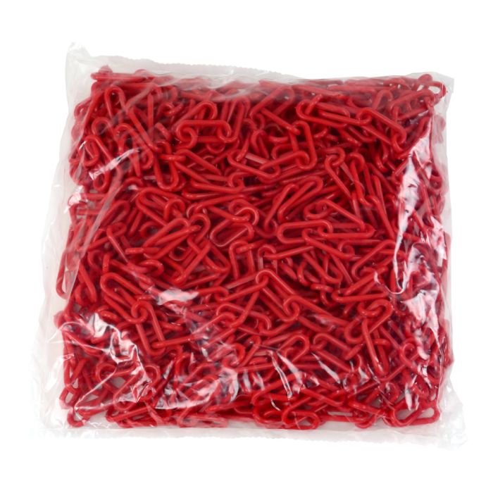 Sac 25m de chaîne plastique Polyamide Rouge - Novap