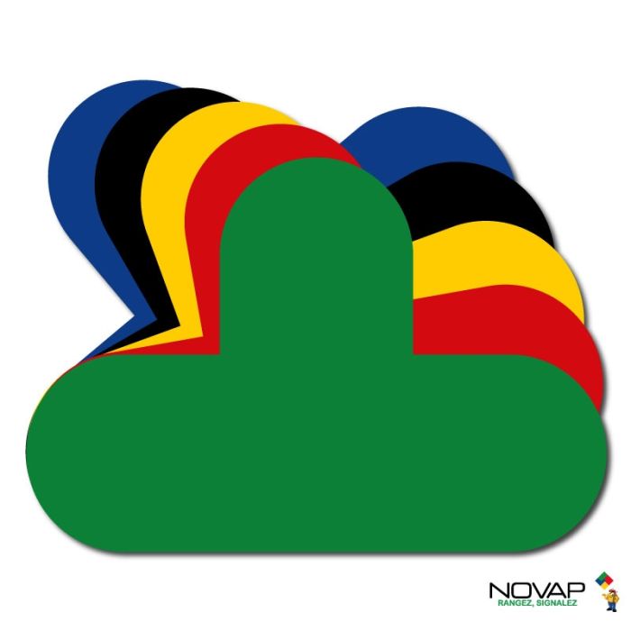 Lot de 10 adhésifs spécial marquage au sol - T 150 x 100mm - NOVAP