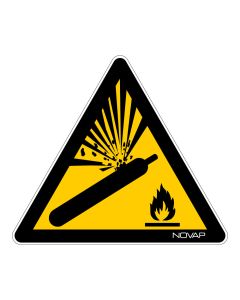 Panneau Danger bouteille pressurisée - Novap
