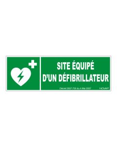 Panneau Site équipé d'un défibrillateur - Rigide 450x150mm - 4062815