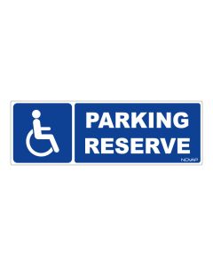 Panneau Parking réserve au handicapé- Rigide 450x150mm - Novap