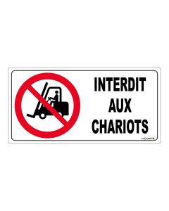 Panneau interdit aux chariots pour sol - 960x480 mm - Novap