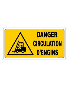 Panneau danger circulation pour sol - 960x480 mm - Novap
