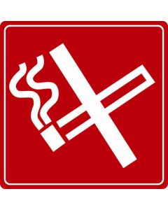 Plaque de porte Défense de fumer - couleur 90x90mm - 4033846