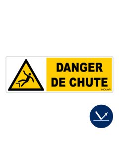 Panneau Danger de chute - Rigide classe A 450x150mm - Novap