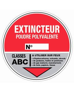 Panneau Extincteur poudre - Rigide Ø180mm - 4040226