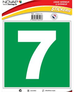 N°7 - 200x200mm - Adhésif Vert - 4234076