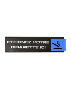 Plaque de porte Eteignez votre cigarette ici - Europe design 175x45mm - 4260365