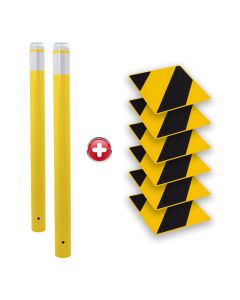 Kit Piétons - Tubes Jaune - Dalles Noir/Jaune - Novap