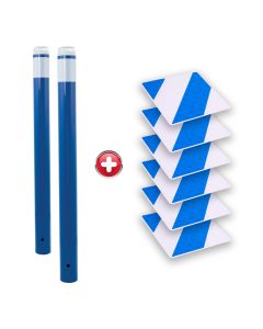 Kit Piétons - Tubes Bleu - Dalles Bleu/Blanc - Novap