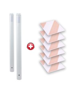 Kit Piétons - Tubes Blanc - Dalles Ivoire/Blanc - Novap