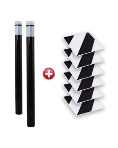 Kit Piétons - Tubes Noir - Dalles Noir/Blanc - Novap