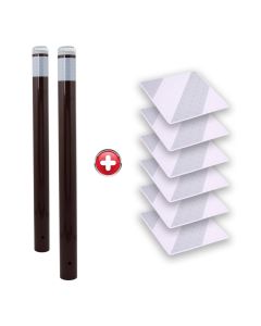 Kit Piétons - Tubes Marron - Dalles Gris/Blanc - Novap