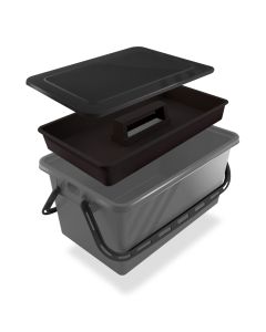 Boite de rangement plastique Gris - SERATOU