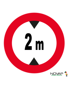 Panneau Hauteur limitée à 2m - Novap