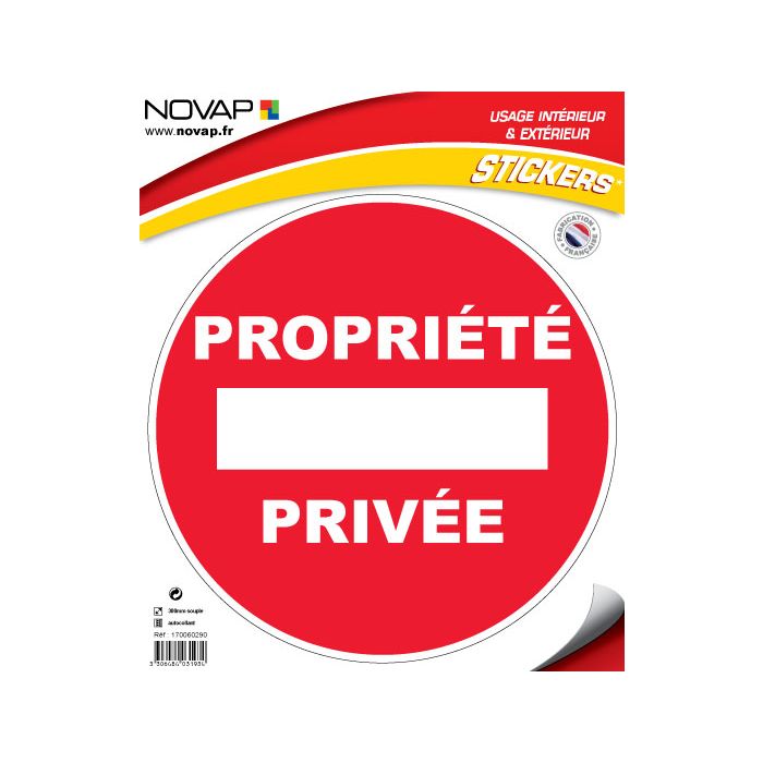 NOVAP - Plaque propriété privée - 330x200 mm for sale online