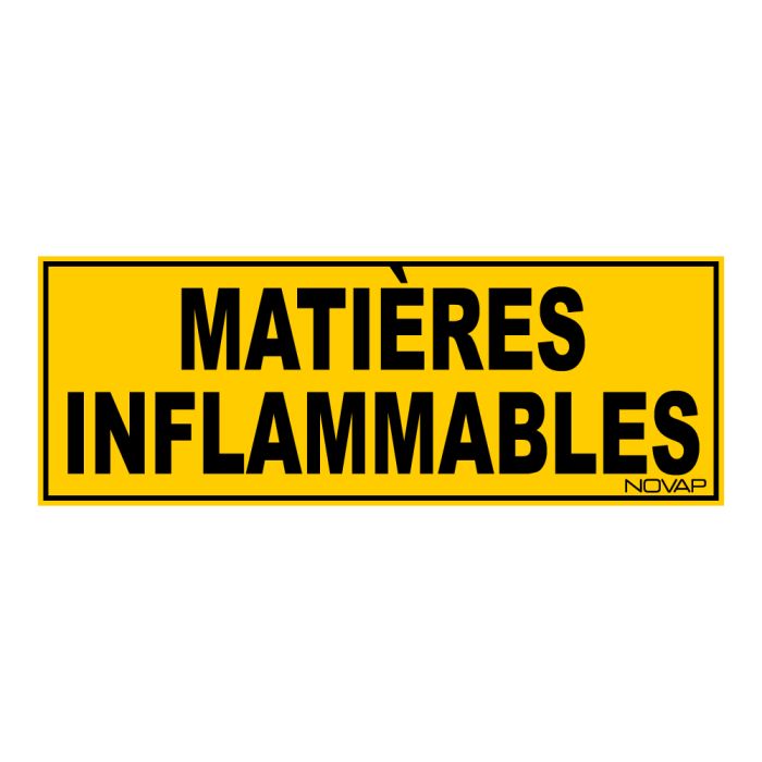 Panneau Matières inflammables - Rigide 330x120mm - Novap Panneau Matières inflammables - Rigide 330x120mm - Novap