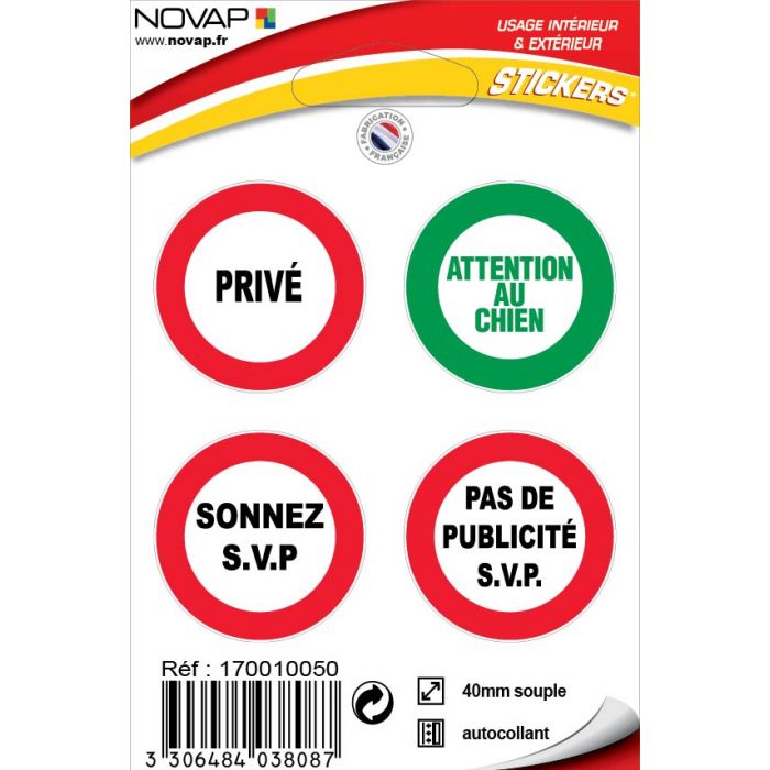 sticker boite aux lettres stationnement interdit