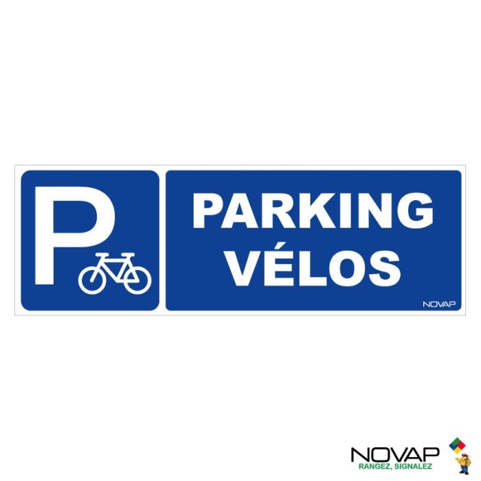 Panneau Parking vélos - Rigide 450x150mm - Novap