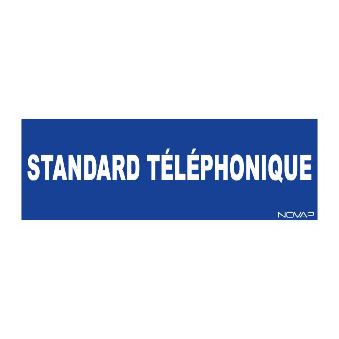 Panneau Standard téléphonique - Rigide 330x120mm - Novap Panneau Standard téléphonique - Rigide 330x120mm - Novap