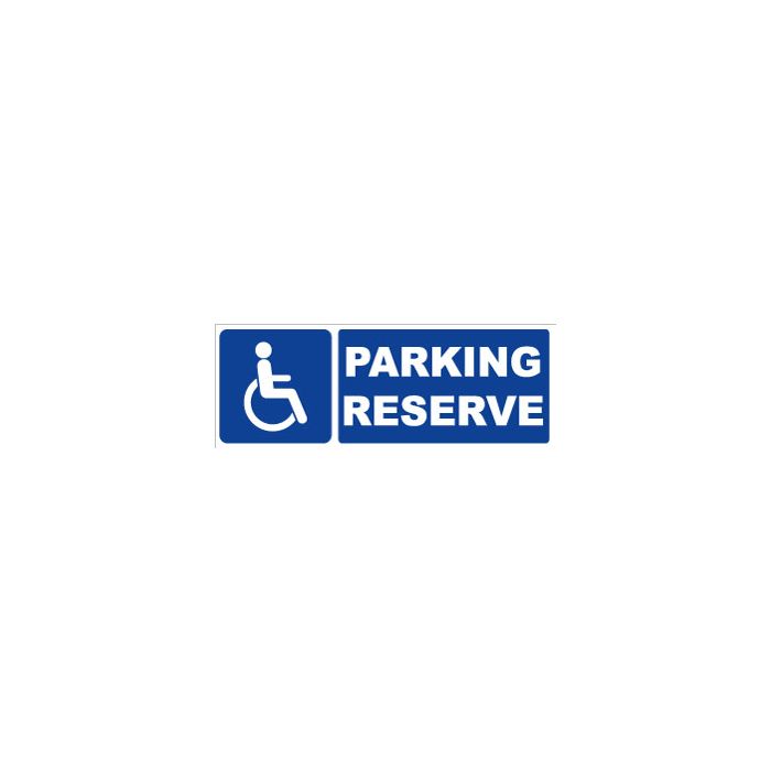 Panneau Parking Réservé Handicapés. Sticker Parking PMR, Pvc, Alu